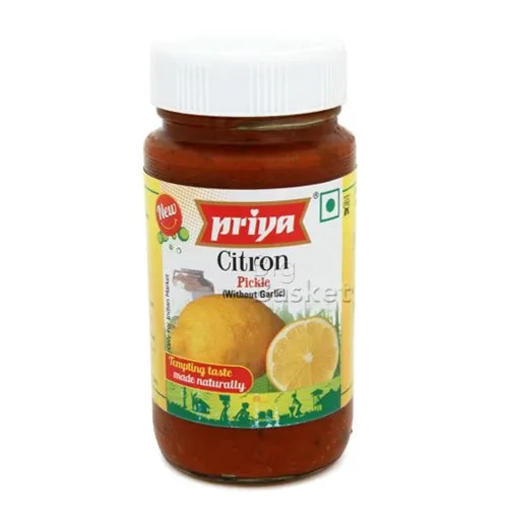 300 G Priya Citron Pickle Without Garlic ShopIndianProductsa