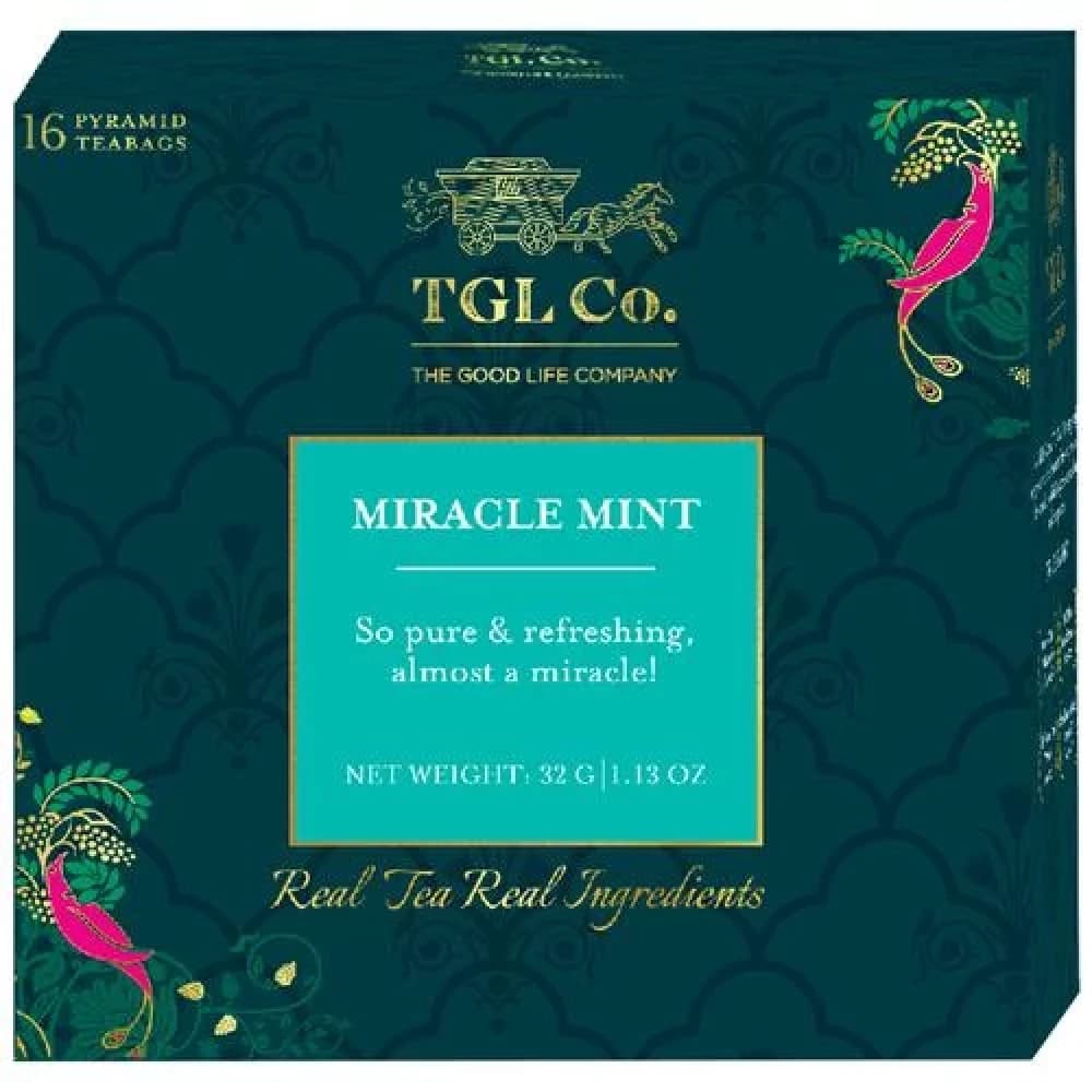 32 G 16 Bags X 2 G Each Tgl Co Miracle Mint Tea Bags Herbal Tea ShopIndianProductsa