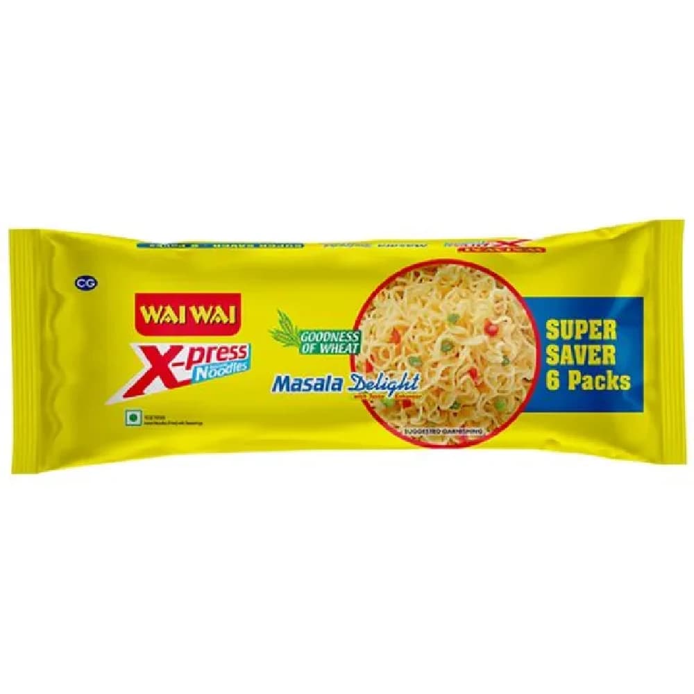 330 G Pack Of 6 Wai Wai X Press Noodles Masala Delight 6 In 1 ShopIndianProductsa