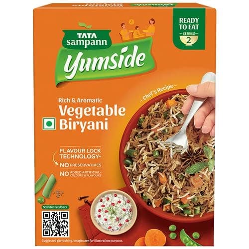 330 G Tata Sampann Yumside Vegetable Biryani Rich Aromatic Ready To Eat Meal Serves 2 ShopIndianProductsa