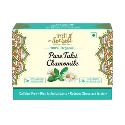 36 G 20 Bags X 18 G Each Indisecrets Organic Chamomile Tea Tulsi Honey ShopIndianProductsa