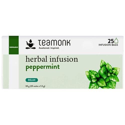 375 G 25 Bags X 15 G Each Teamonk Peppermint Herbal Infusion ShopIndianProductsa