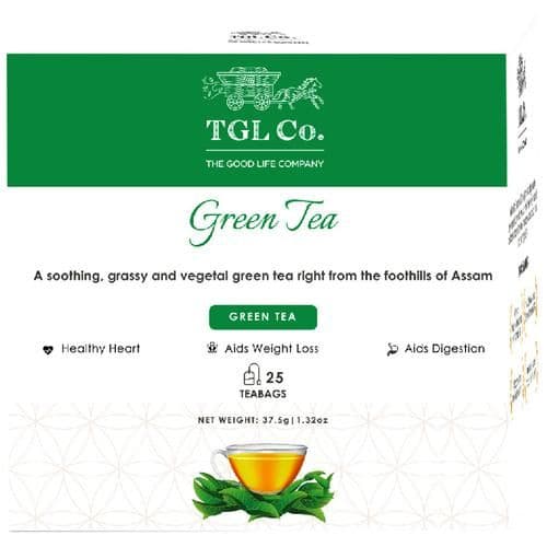 375 G 25 Bags X 15 G Each Tgl Co Pure Light Green Tea Bags ShopIndianProductsa