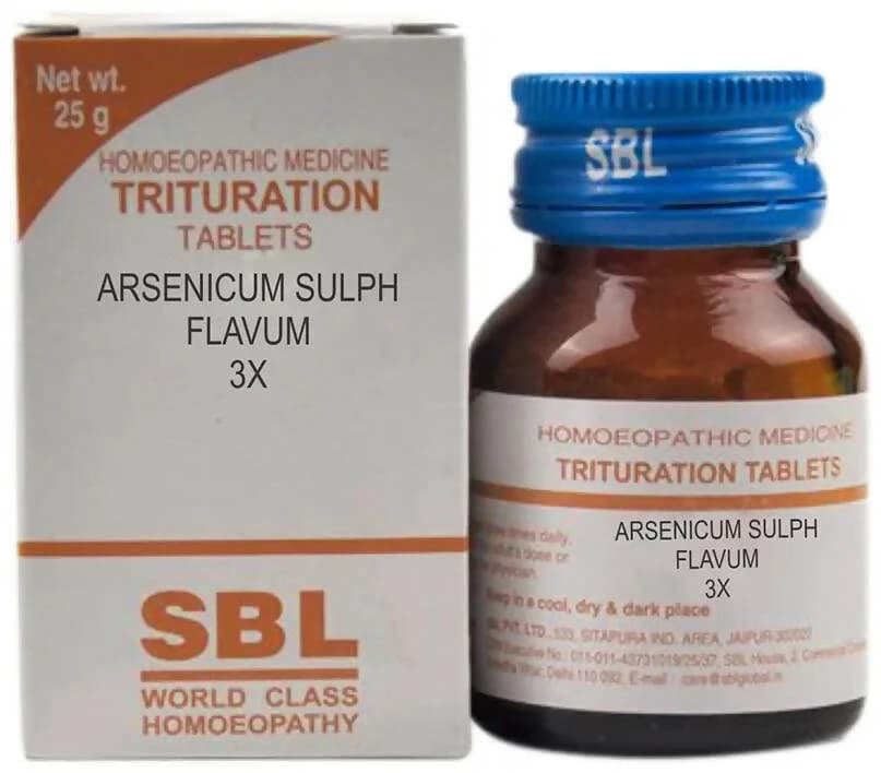 SBL Arsenicum Sulph Flavum Trituration Tablet — 3 X / 25 g