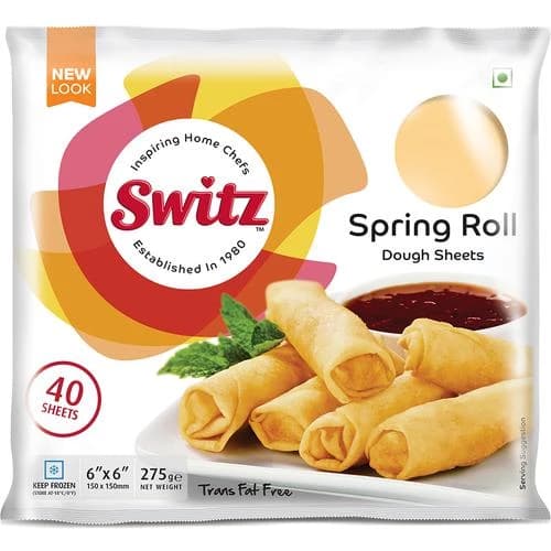 40 Pcs Switz Spring Roll Sheets 6X6 ShopIndianProductsa