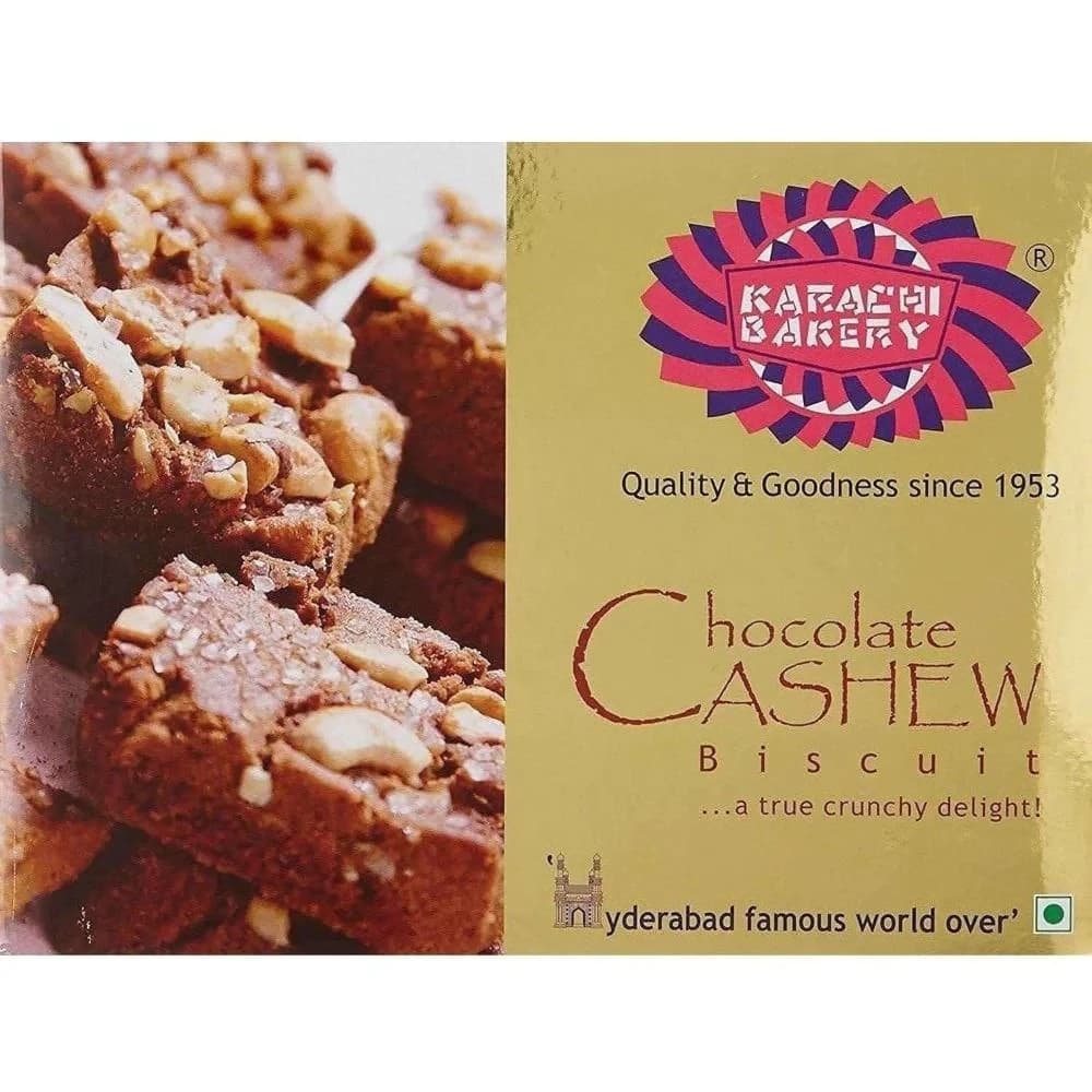 400 G Karachi Bakery Chocolate Cashew Biscuits ShopIndianProductsa
