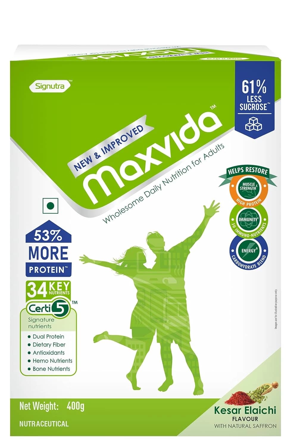 400 G Maxvida Balanced Nutrition Supplement Kesar Elaichi ShopIndianProductsa