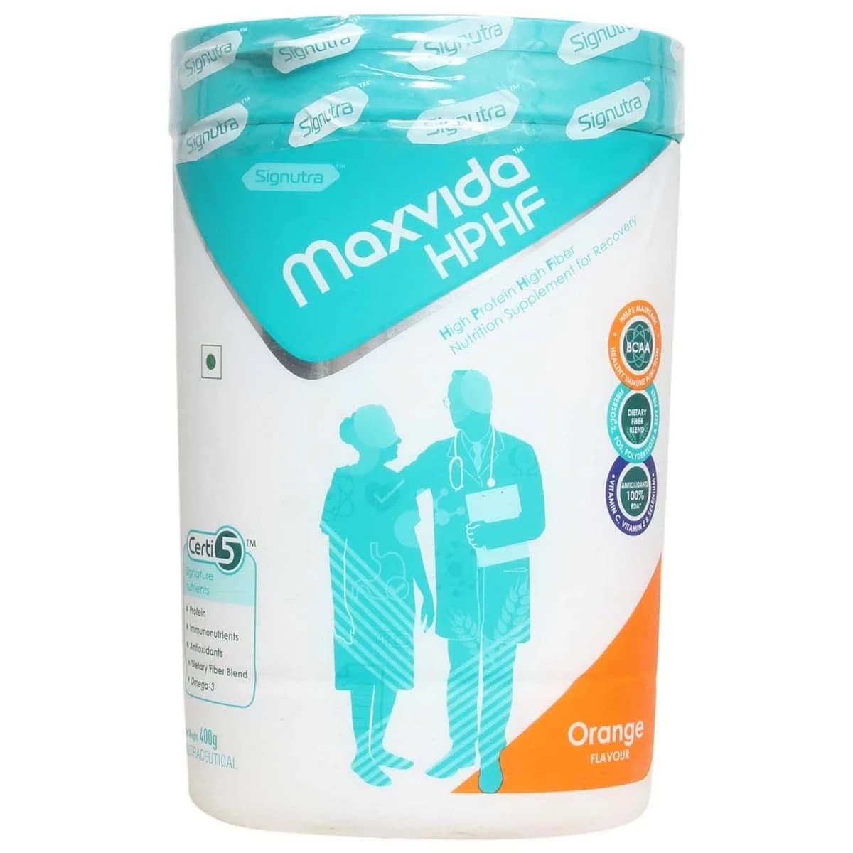 400 G Maxvida Hphf High Protein High Fiber Supplement For Recovery Orange Flavour ShopIndianProductsa