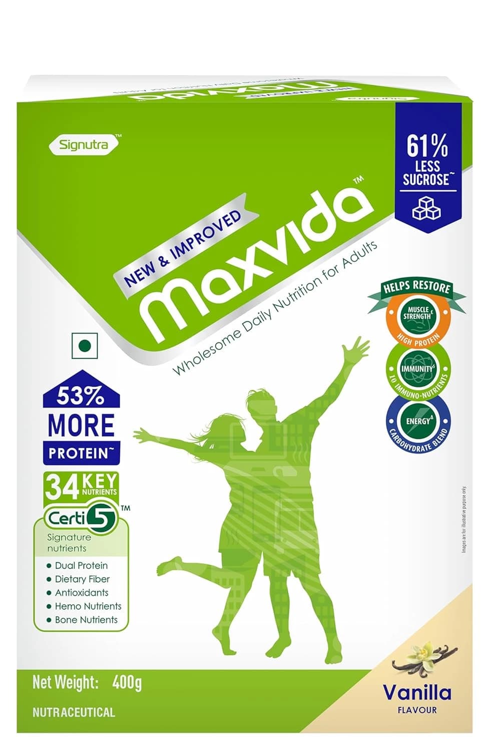 400 G Maxvida Wholesome Daily Nutrition Vanilla Flavour ShopIndianProductsa