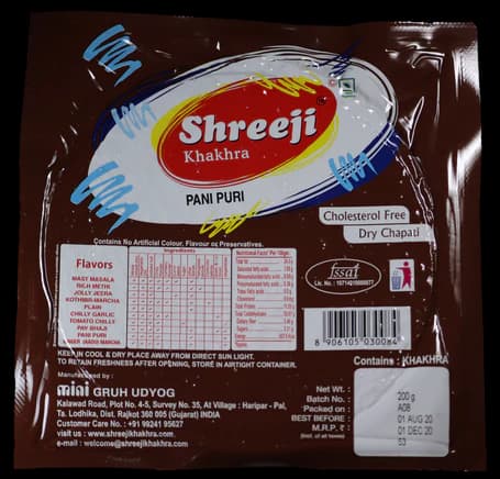 Shreeji Khakra Pani Puri Khakra — 400 g