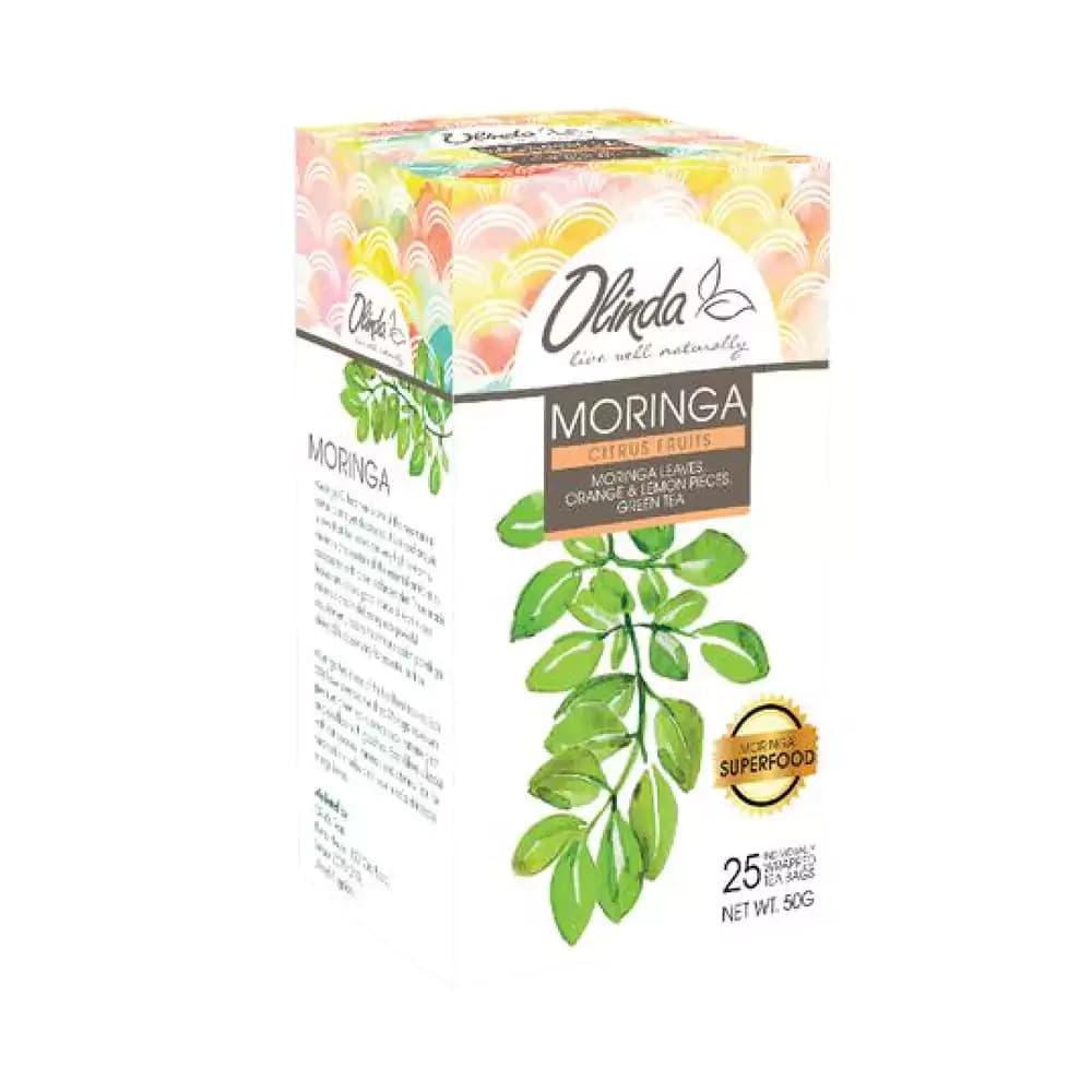 45 G 25 Bags X 18 G Each Olinda Moringa Citrus Fruits Tea ShopIndianProductsa