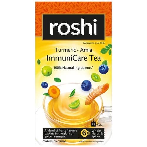 45 G 25 Bags X 18 G Each Roshi Herbal Green Tea Immunicare With Turmeric ShopIndianProductsa