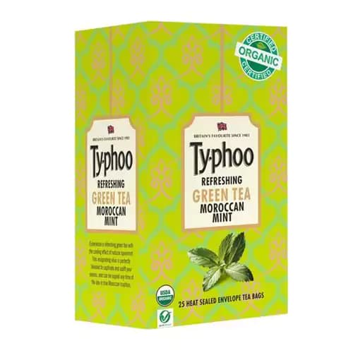 50 G 25 Bags X 17 G Each Typhoo Green Tea Moroccan Mint ShopIndianProductsa