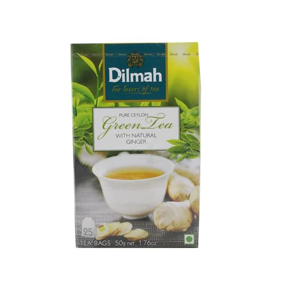 50 G 25 Bags X 2 G Each Dilmah Green Tea Ginger ShopIndianProductsa