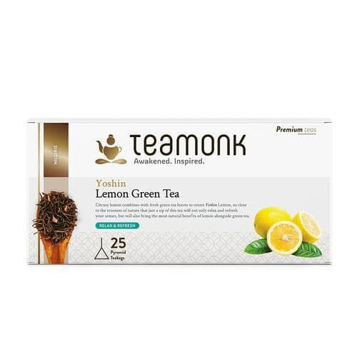 50 G 25 Bags X 2 G Each Teamonk Nilgiris Green Tea Yoshin Lemon ShopIndianProductsa