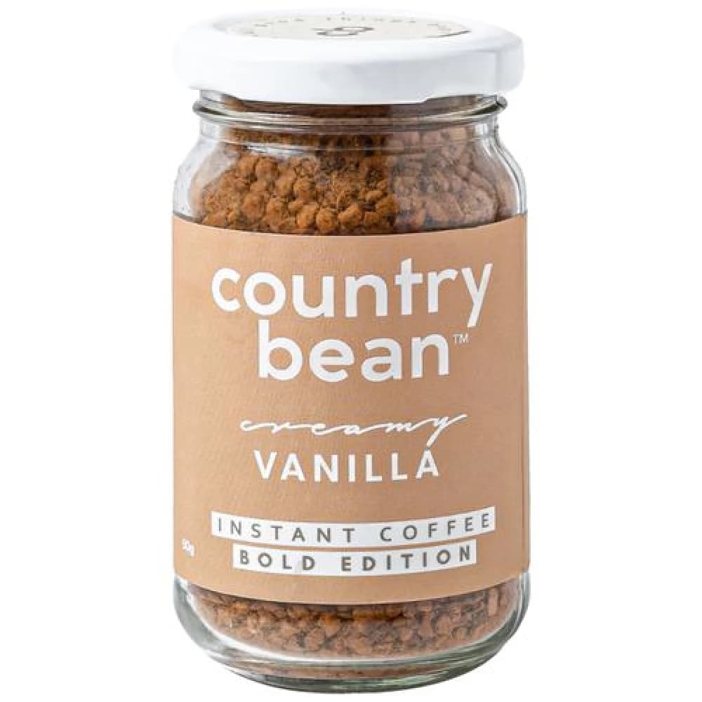50 G Bottle Country Bean Creamy Vanilla Bold Instant Coffee 100Percent Arabica ShopIndianProductsa
