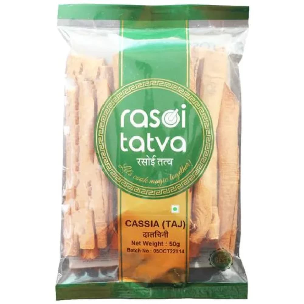 50 G Rasoi Tatva Cassia Cinnamon Dalchini 100Percent Natural ShopIndianProductsa