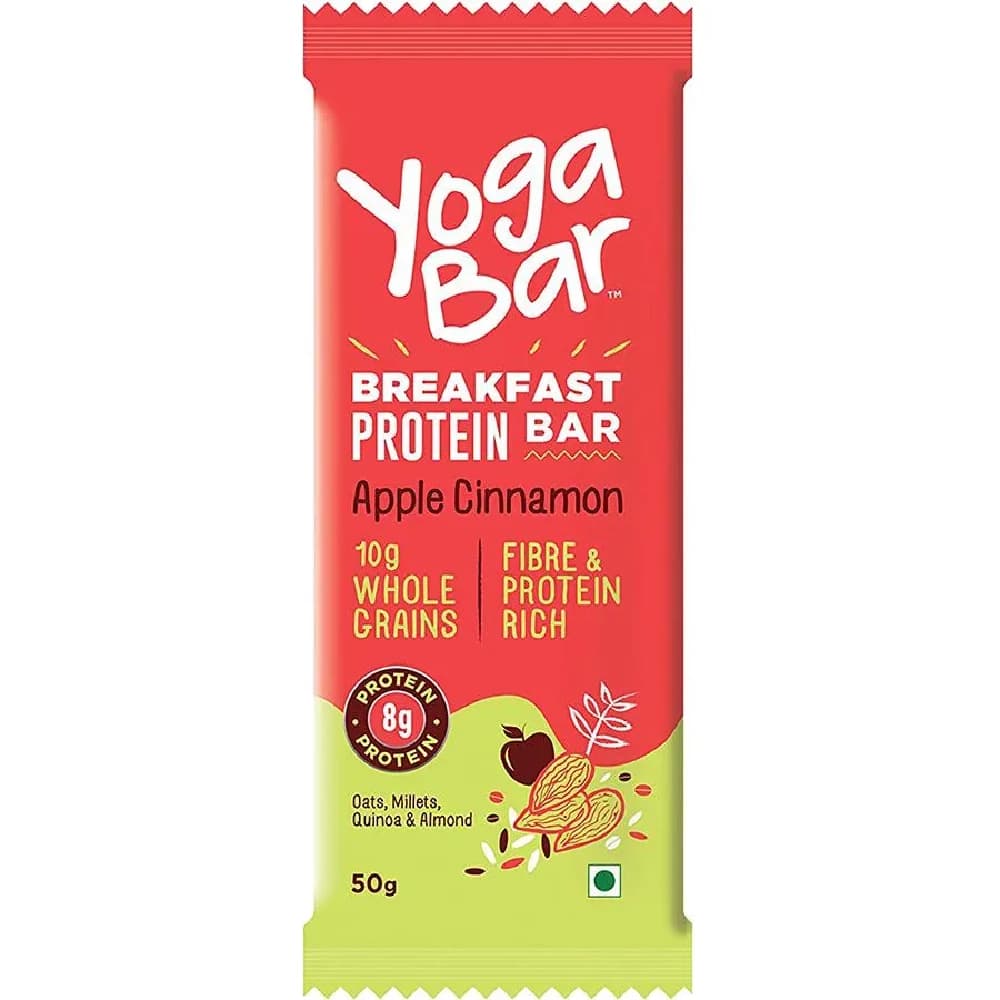 50 G Yoga Bar Breakfast Protein Bar Apple Cinnamon Healthy Snack Rich In Protein Fibre ShopIndianProductsa