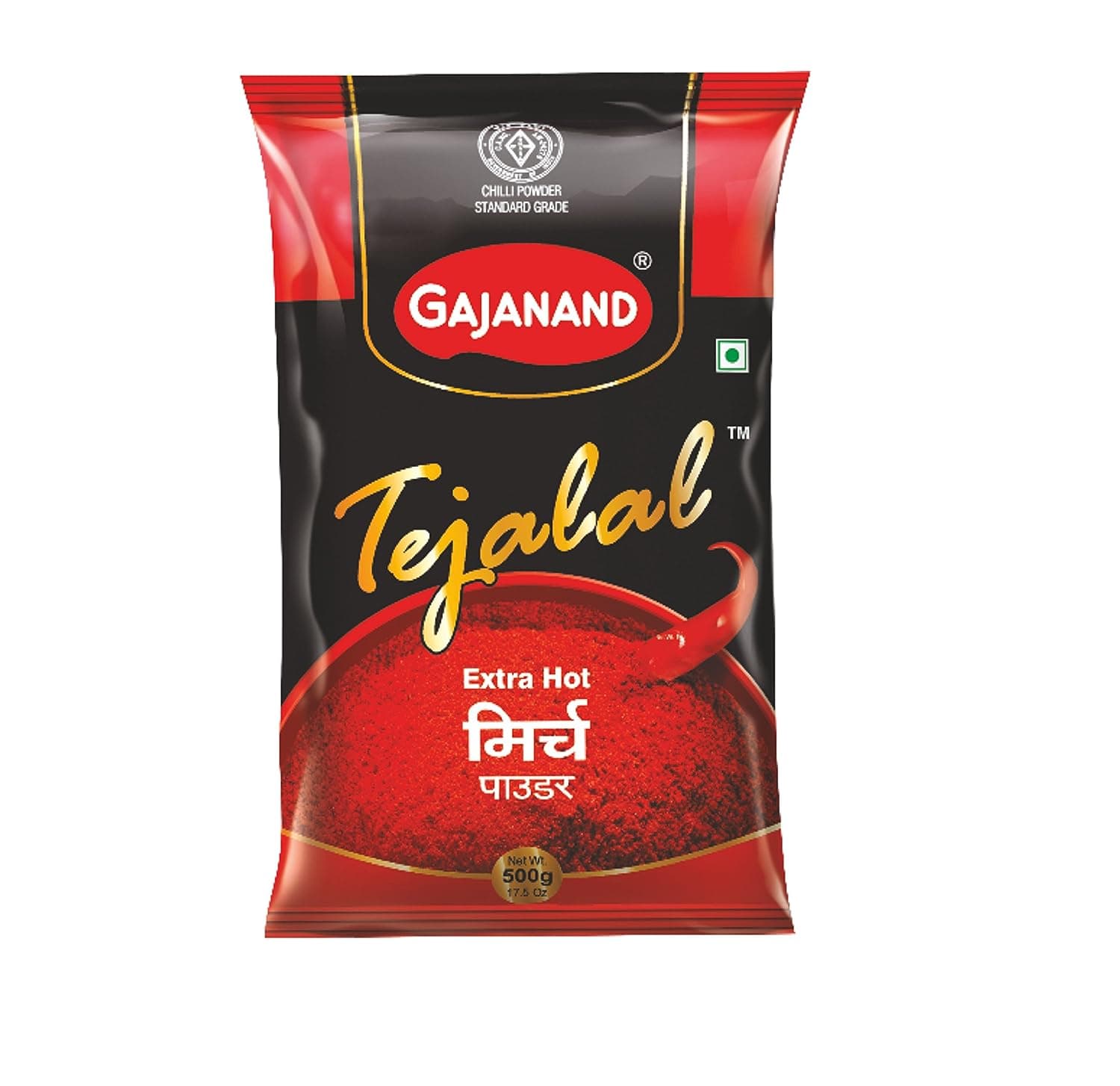 500 G Gajanand Tejalal Extra Hot Chilli Powder ShopIndianProductsa