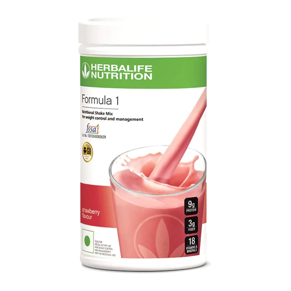 500 G Herbalife Nutrition Formula 1 Nutritional Shake Mix Strawberry Flavour ShopIndianProductsa