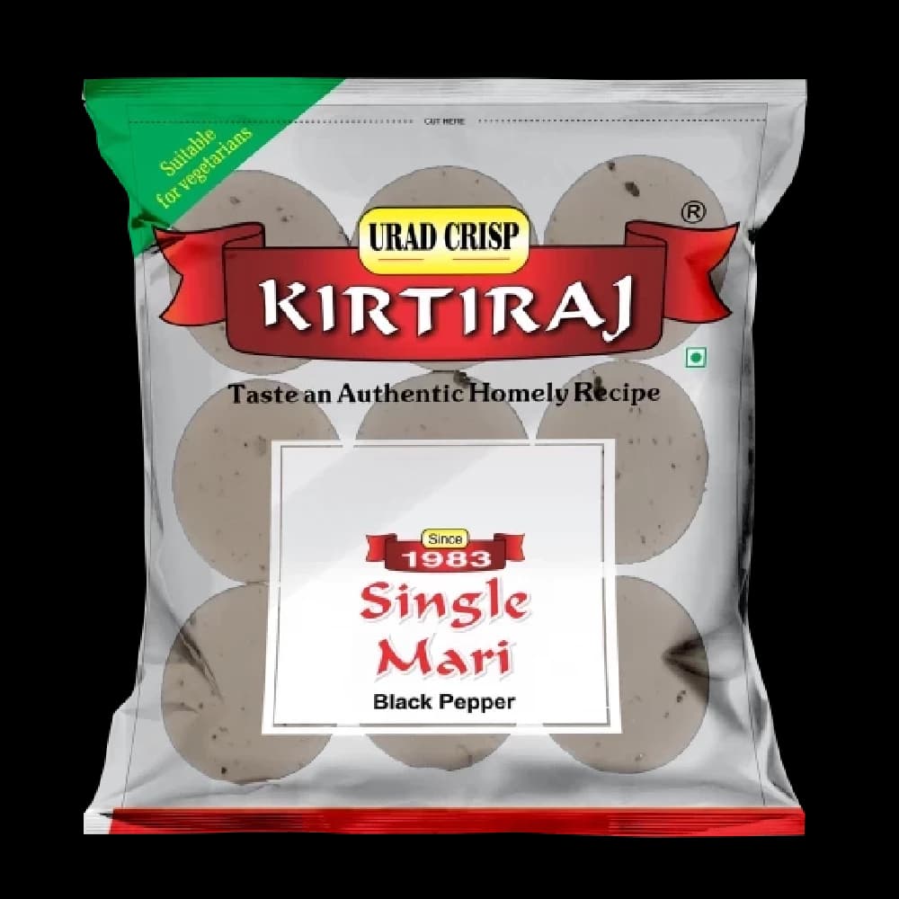 500 G Kirtiraj Single Mari Papad Mini Bite ShopIndianProductsa