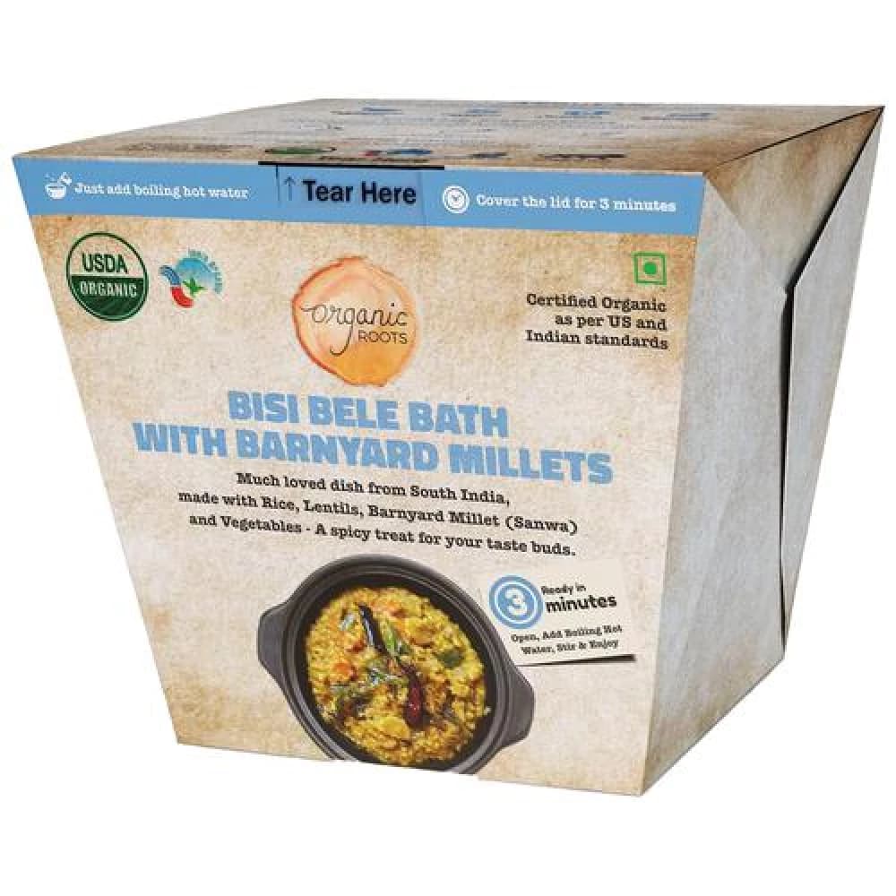 55 G Pack Of 2 Organic Roots Bisi Bele Bath With Barnyard Millets Instant ShopIndianProductsa