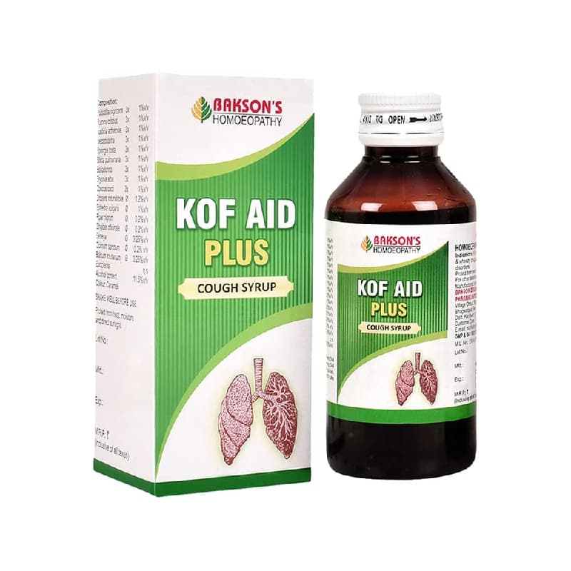 Bakson's Kof Aid Plus Cough Sugar Free Syrup — 60 ml