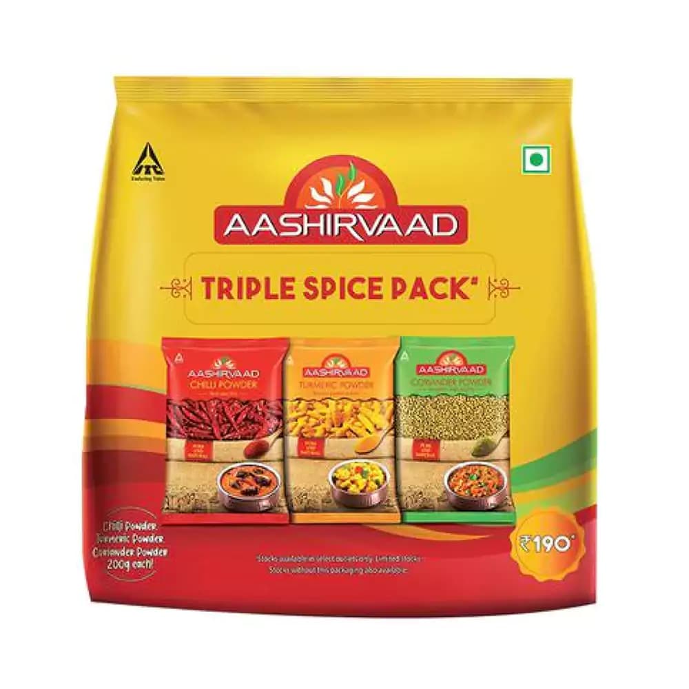 600 G Aashirvaad Combo Pack Chilli ShopIndianProductsa