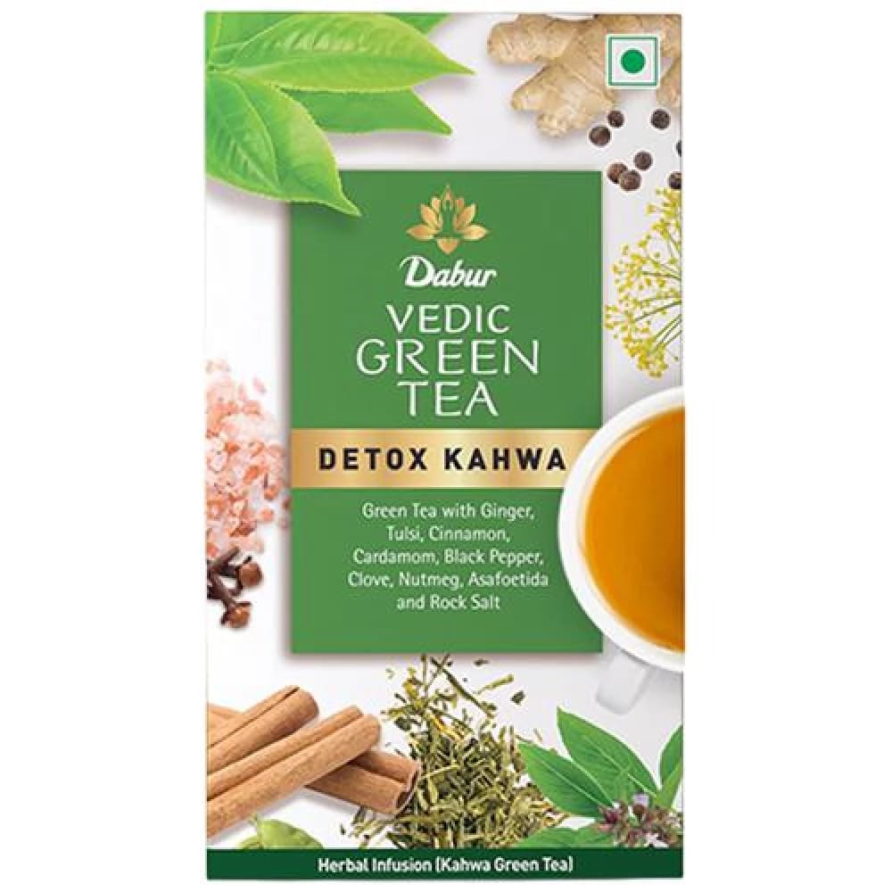 625 G 25 Bags X 25 G Each Dabur Vedic Green Tea Detox Kahwa ShopIndianProductsa
