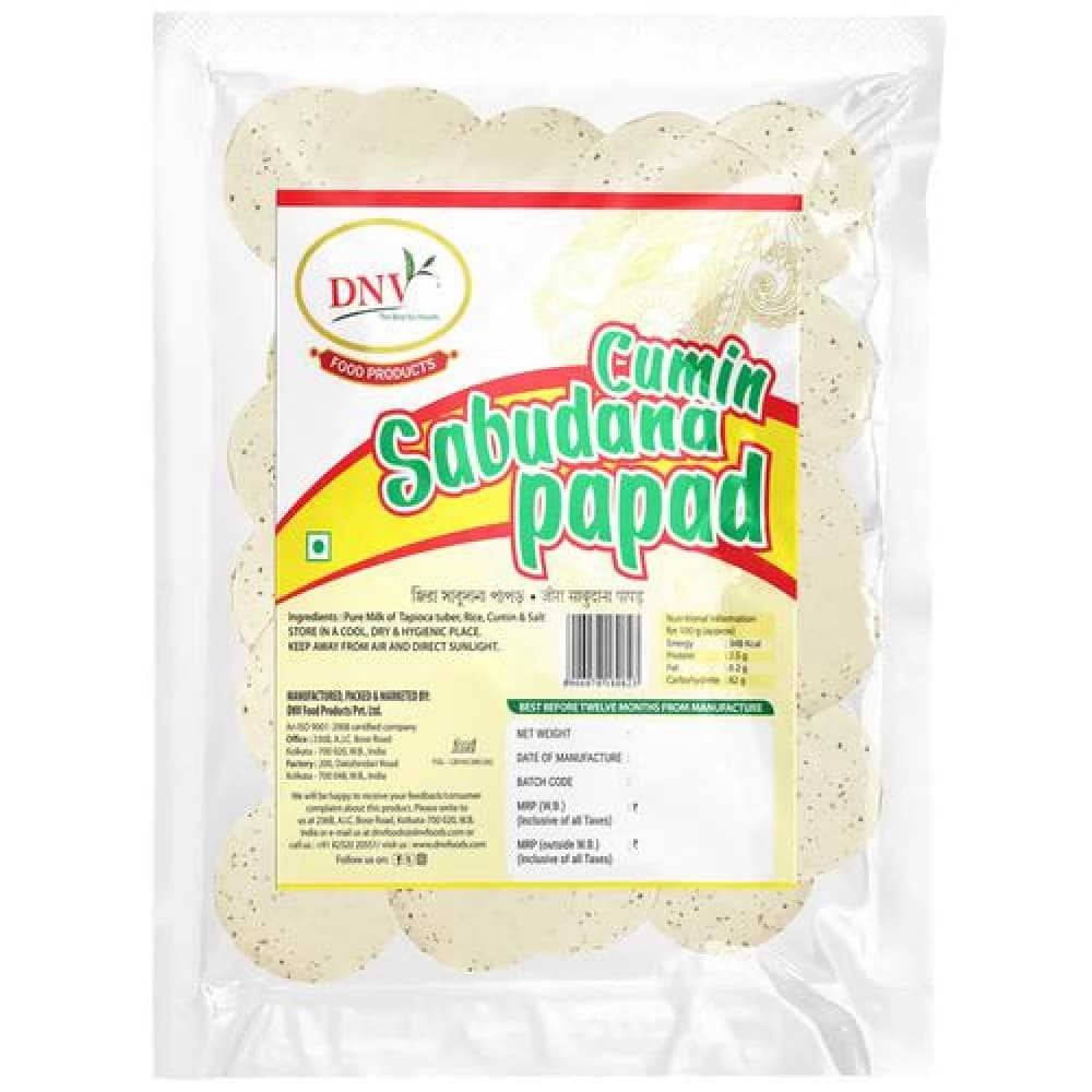 70 G Dnv Cumin Sabudana Papad ShopIndianProductsa