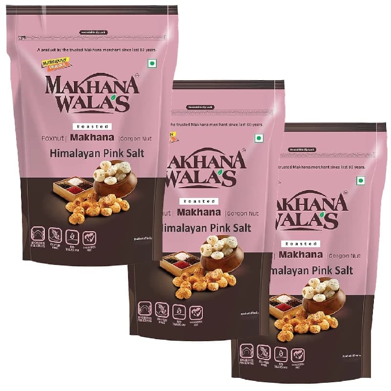Makhanawalas Roasted & Himalayan Pink Salt Flavoured Makhana (Foxnuts) — 3