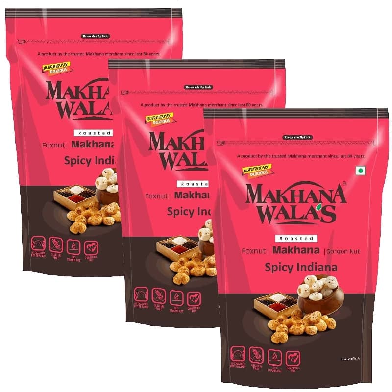 Makhanawalas Roasted & Spicy Indiana Flavoured Makhana (Foxnuts) — 3