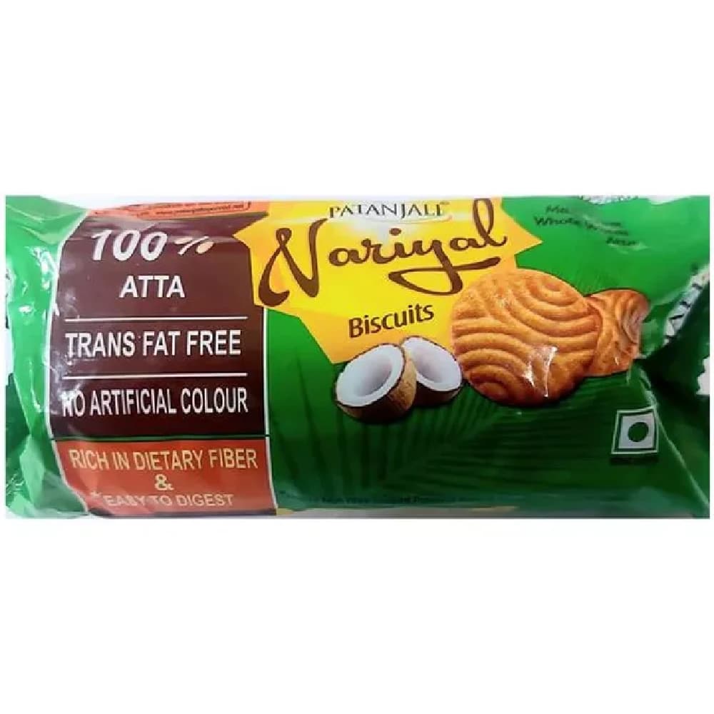 75 G Pack Of 10 Patanjali Nariyal Biscuit ShopIndianProductsa