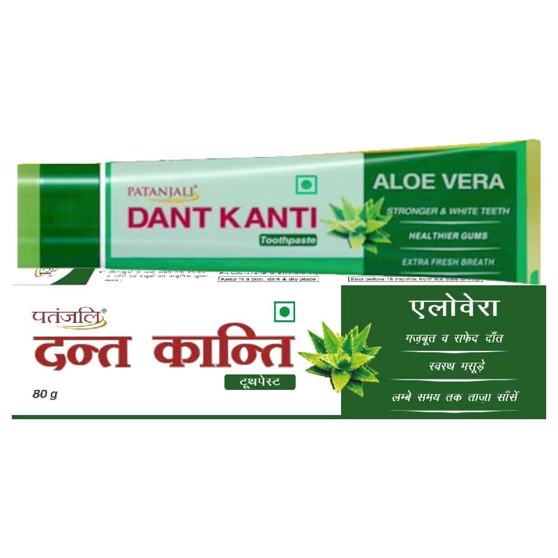 80 g patanjali dant kanti aloevera gel toothpaste shopindianproductsa