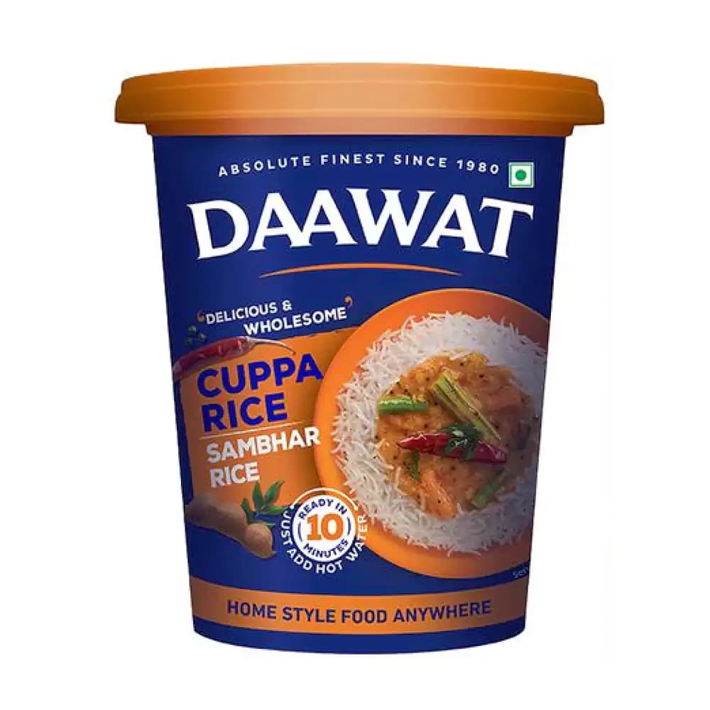 86 G Daawat Cuppa Rice Sambhar Rice Ready In 10 Minutes ShopIndianProductsa