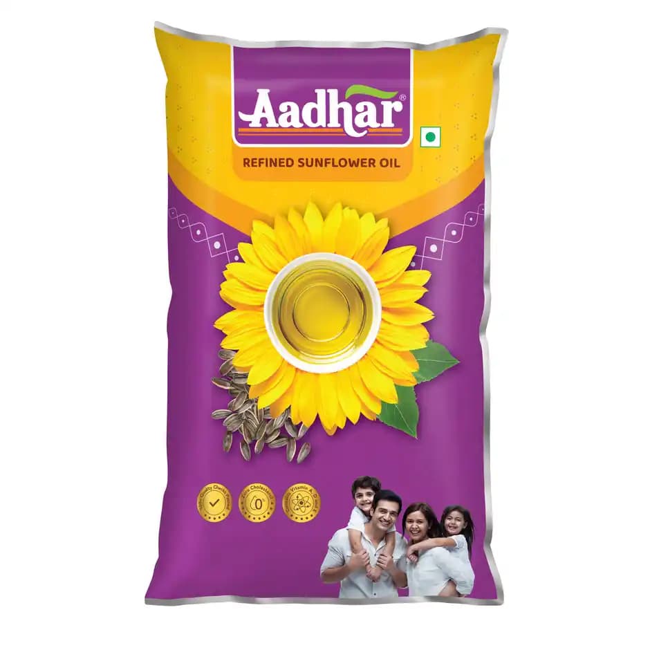 Aadhaar Refined Sunflower Oil,800g-Main image