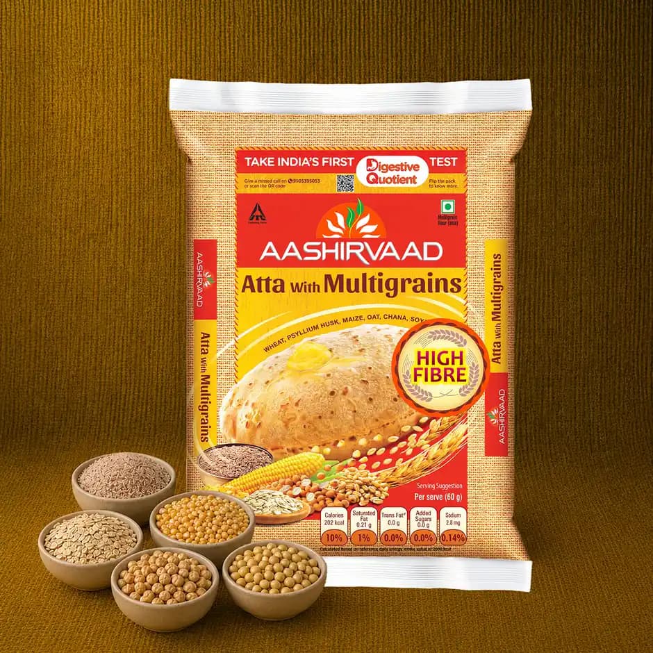 Aashirvaad High Fibre Atta with Multigrains,1kg-Main image