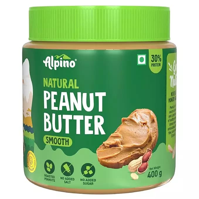 Alpino Natural Peanut Butter Smooth,400g-Main image