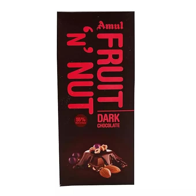 Amul I Love You Fruit 'n' Nut Dark Chocolate Bar,150g-Main image