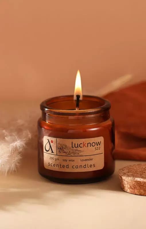 Atimoda Unveiling Opulence Lucknow Scented Candles,200g-Main image