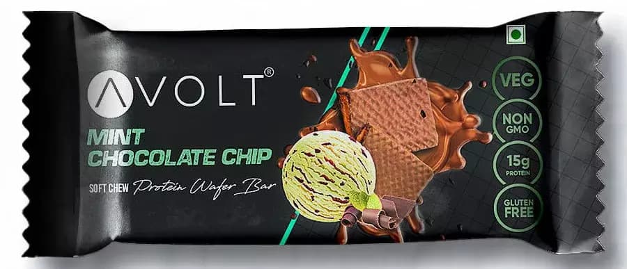 Avolt Mint Chocolate Chip 15g Protein Wafer Bar,50g-Main image