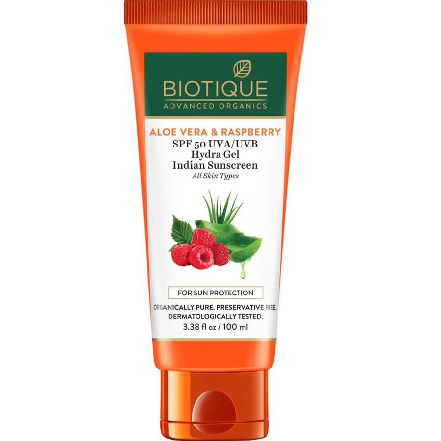 Biotique aloe vera & raspberry spf 50 hydra gel-Main Image