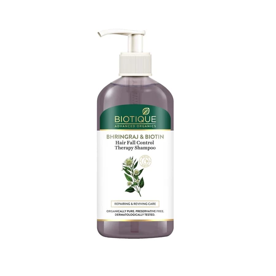 Biotique bhringraj & biotin hair fall control therapy shampoo-Main Image