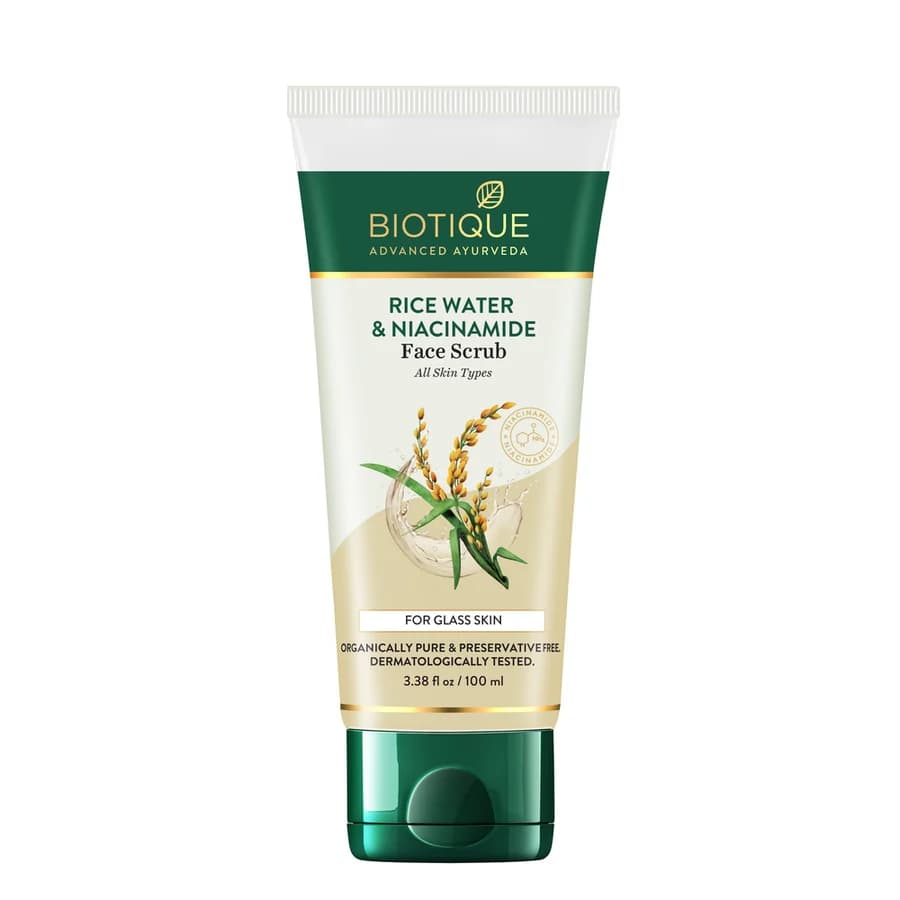 Biotique rice water & niacinamide gel face scrub-Main Image