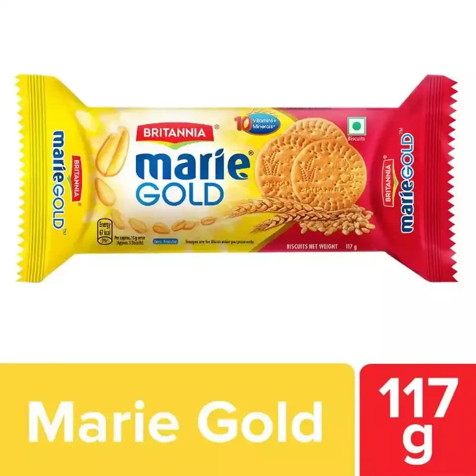 Britannia Marie Gold Biscuits Plain,117g-Main image