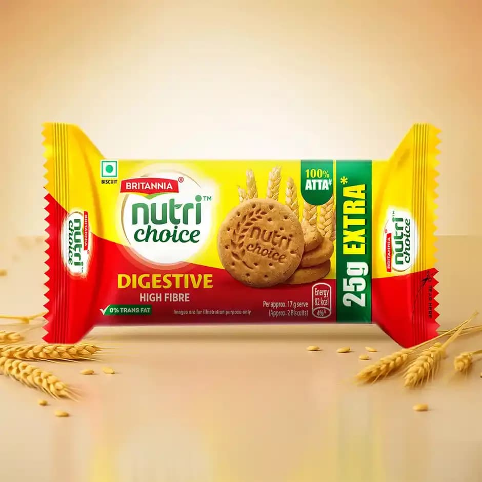 Britannia Nutrichoice High-Fibre Digestive Biscuits,100g-Main image