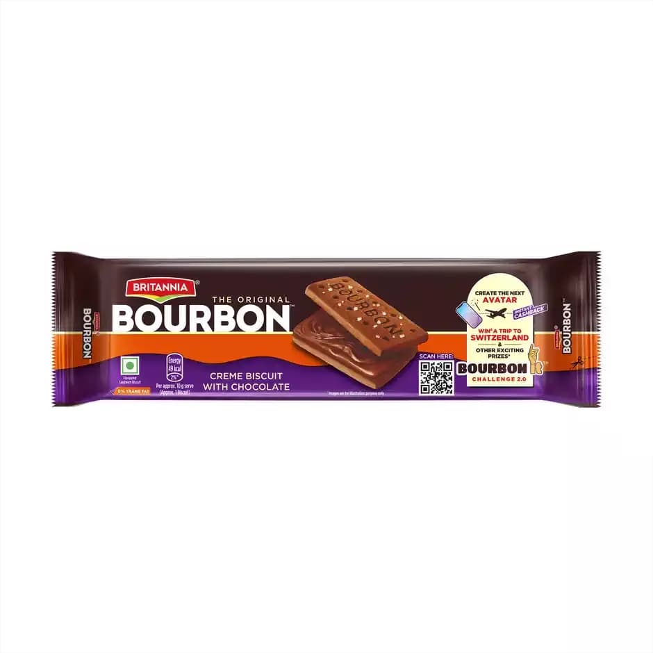 Britannia The Original Bourbon Creme Biscuit with Chocolate,160g-Main image