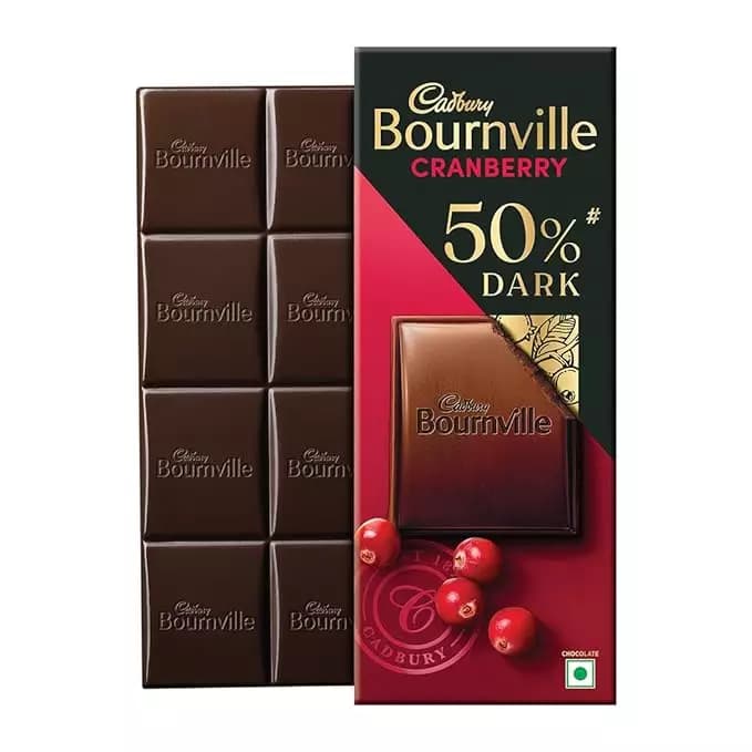 Cadbury Bournville Cranberry Dark Chocolate Bar,78g-Main image