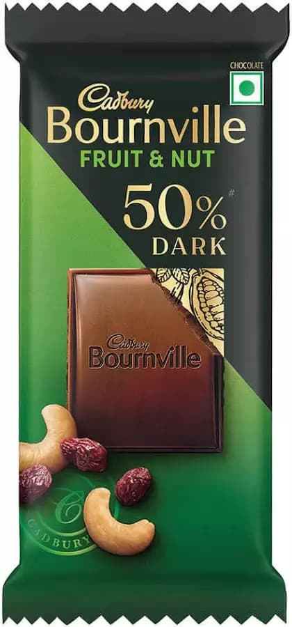 Cadbury Bournville Fruit & Nut Dark Chocolate Bar,75g-Main image