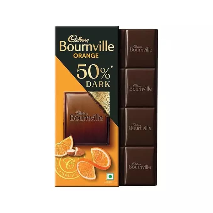 Cadbury Bournville Orange 50 Dark Chocolate Bar,75g-Main image